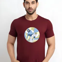 KaamBhari Graphic Printed Round Neck Pure Cotton Regular Fit T-shirt-picture-22