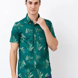 SPYKAR Men Spread Collar Floral Printed Cotton Casual Shirt-picture-36