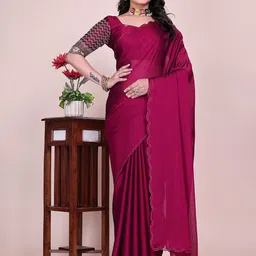 K 5 Fashion Beads and Stones Pure Chiffon Maheshwari Saree-picture-35