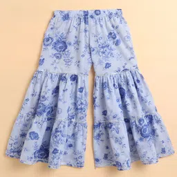 The Magic Wand Girls Floral Printed Pure Cotton Kurti with Sharara And Dupatta image 2