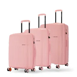 Nasher Miles Krabi Peach 8 Wheels Large Hard Cabin Trolley Bag Set of 3-picture-28