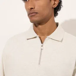 WES Casuals by Westside Beige Relaxed-Fit Cotton-Blend Sweatshirt image 4
