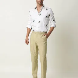 Rare Rabbit Green Tailored Fit Solid Blazer image 4