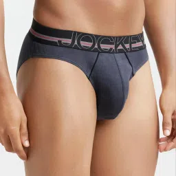 Jockey US17 Graphite Super Combed Cotton Rib Briefs with Ultrasoft Waistband - Pack of 2 image 4