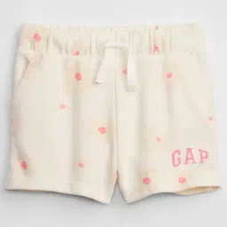 GAP Girls Off White Cotton Floral Shorts-image-6