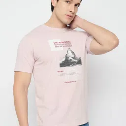 Duke Pink Slim Fit Printed T-Shirt image 4