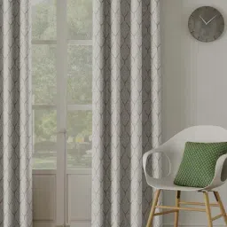 DDECOR Live Beautiful White Polyester 7 ft Door Curtain-picture-21