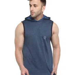 Chkokko Indigo Regular Fit Hooded T-Shirt-picture-45
