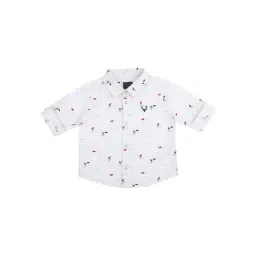 Allen Solly Junior White Printed Shirt-image-35