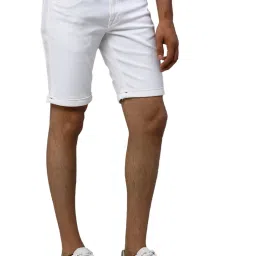 Raymond White Slim Fit Shorts image 4