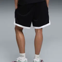 Puma Black Hoopaverse Moisture-Wicking Regular Fit Basketball 6" Shorts image 2