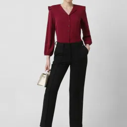 Van Heusen Maroon Regular Fit Shirt image 4