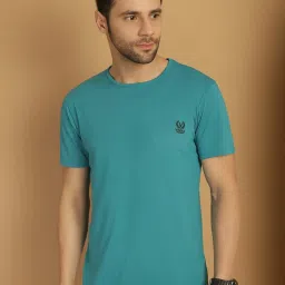 Vimal Jonney Green & Grey Regular Fit T-Shirt image 4