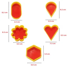 hazel DS Yellow Plastic Chocolate Moulds  - Set of 5 image 4