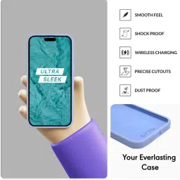 Sprig Liquid Silicone Magnetic Back Cover for APPLE iPhone 15 Pro Max (Blue) image 4