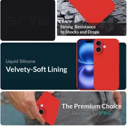 Sprig Back Cover for iPhone 16 Plus (Red) image 4