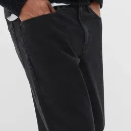 Gap Black Cotton Regular Fit Solid Jeans image 5