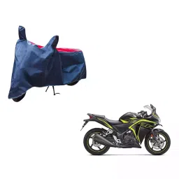 Auto Pearl Waterproof Two Wheeler Cover For Honda CBR 250R (Red & Blue)-picture-28