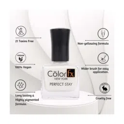 Color Fx Glossy, Nail Enamel, White - 9 ml image 4
