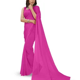 Moda Rapido Solid No Border Saree image 2
