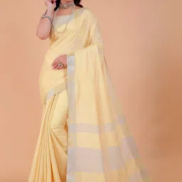 NEGRONI Women Woven Design Border Saree with Fancy Pallu & Blouse Piece image 2