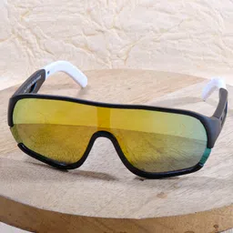DukieKooky UV Protected Mirror Shield Sunglasses - Yellow-picture-24