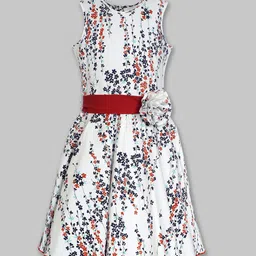 Naughty Ninos Floral Print Satin Fit & Flare Dress-image-29