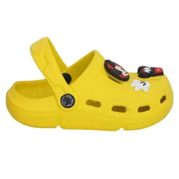 Disney by Yellow Bee Perforated Clogs With Mickey Mouse & Cupcake Charms - Yellow image 5
