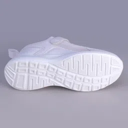 Pine Kids Velcro Closure Solid Color School Shoes - White image 5
