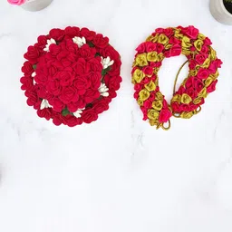 GADINFASHION Set of 2 Flower Juda Gajra Mogra Bun Hair Accessory Set-picture-22