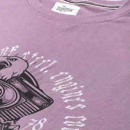 Roadster The Lifestyle Co Printed Drop-Shoulder Sleeves Pure Cotton T-shirt image 3