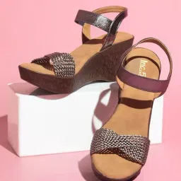 Inc.5 Women's Pewter Ankle Strap Wedges-picture-37