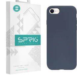 Sprig Liquid Silicone Back Cover for Apple iPhone SE 2020 (Blue)-picture-6