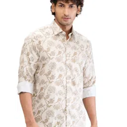 Colorplus Beige Regular Fit Printed Shirt image 4