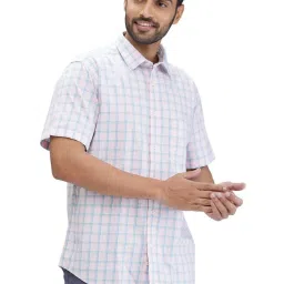 Colorplus Red Tailored Fit Checks Shirt image 4