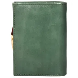 SASSORA NOVA Green Leather Wallet image 4