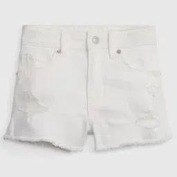 GAP Girls White Cotton Solid Shorts-picture-29