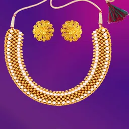 Lila Gold-Plated Necklace and Earrings-image-21