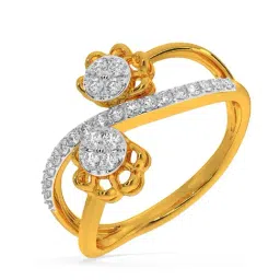 Kisna Diamond & Gold Jewellery Mckenzie 14k (585) Diamond & Gold Ring For Women-picture-46