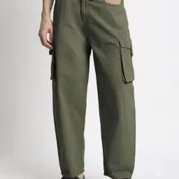 Bene Kleed Olive Solid Trousers-image-21