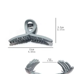 FHONEX Women Set of 2 T Shape Matte Hair Claw Clip image 2