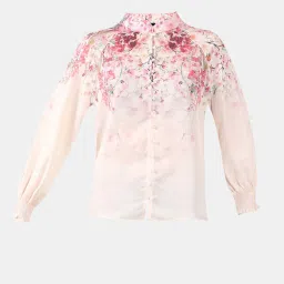 Vero Moda Pink & White Regular Fit Floral Print Top image 4