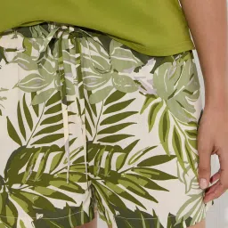 Wunderlove by Westside Sage Botanical Printed High-Rise Cotton Shorts image 4
