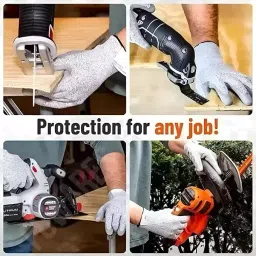 Swavind Safety Hand Gloves Fabric with PU Coated PU Coating with Abrasion Resistance Grey Free Size (Pack of 600 Pair) image 4