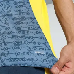 Puma Blue Regular Fit Printed Jersey image 4