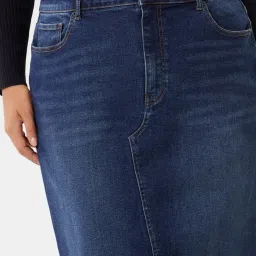 Forever New Blue Midi Denim Skirt image 4