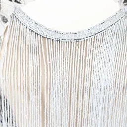 Odette White Embellished Fancy Short Cape image 4