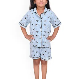Miss & Chief Girls Conversational Printed Night suit-picture-14