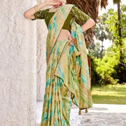 Saree Mall Green Woven Saree With Unstitched Blouse-picture-21