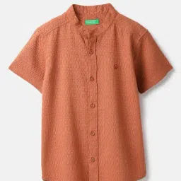 United Colors of Benetton Boys Rust Textured Shirt-picture-43